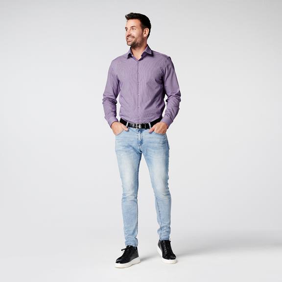 Shirt Slim Fit Checkered Purple 8