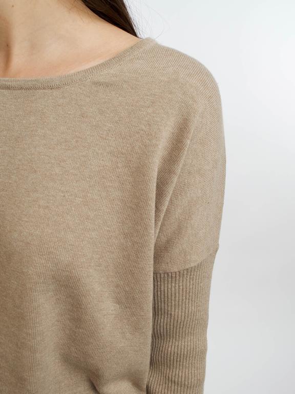 Pull Ample Marron Taupe 5