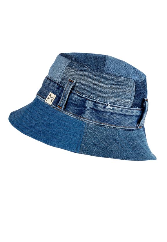 Bucket Hat Upcycled Denim Nova Light Blue Denim Mix via Shop Like You Give a Damn