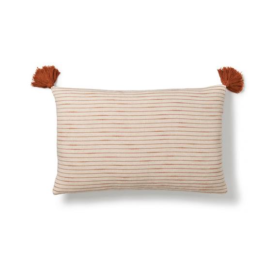 Cushion Cover Elif Striped Tan Tobacco Dark Orange 1