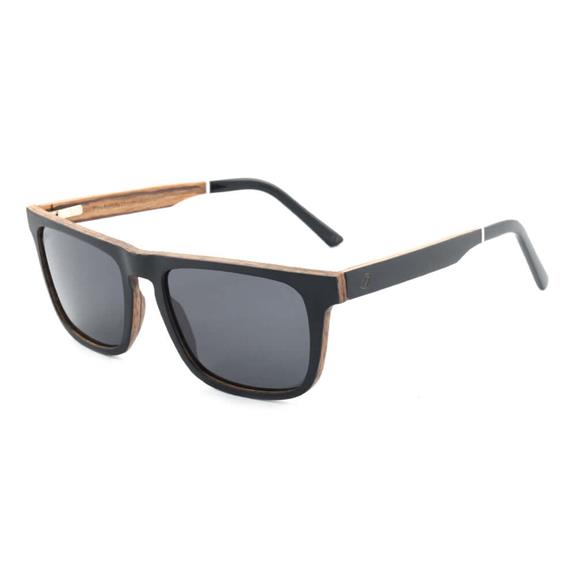 Wooden Sunglasses Palau Matt Black Zebra 2