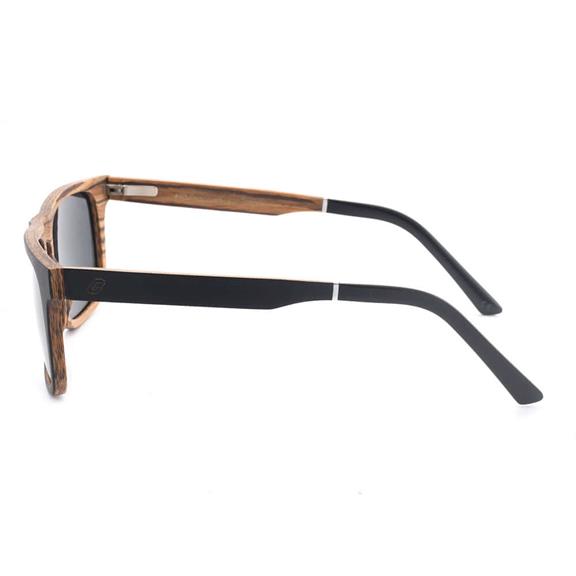 Wooden Sunglasses Palau Matt Black Zebra 3