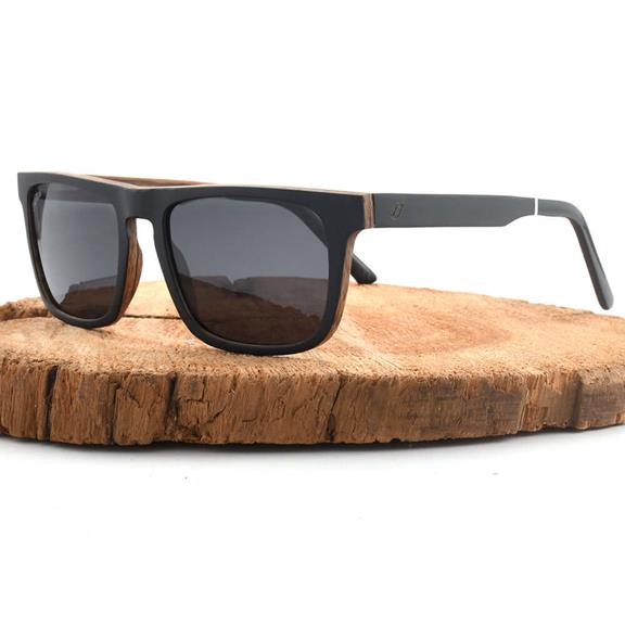 Wooden Sunglasses Palau Matt Black Zebra 4