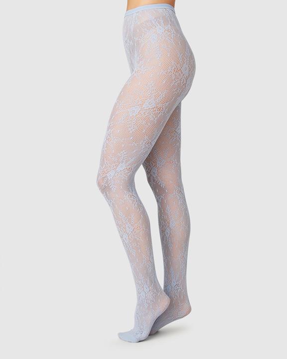 Lace Tights Rosa Dusty Blue 1