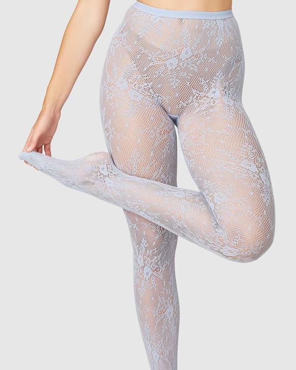 Lace Tights Rosa Dusty Blue 3