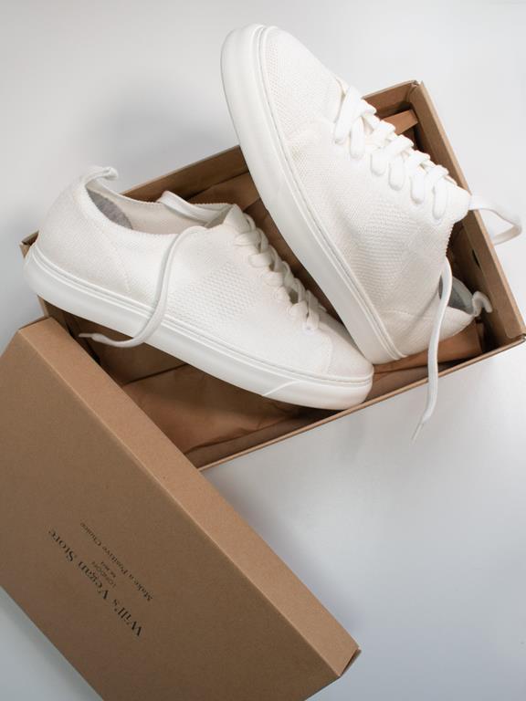 Sneakers Biodegradable Ny White Knit via Shop Like You Give a Damn