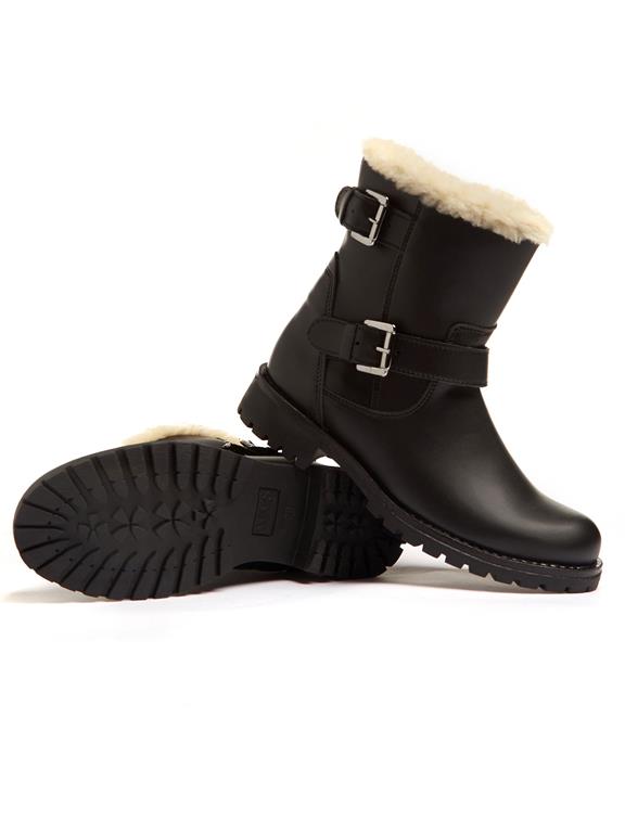 Insulated Women's Biker Boots Black from Shop Like You Give a Damn