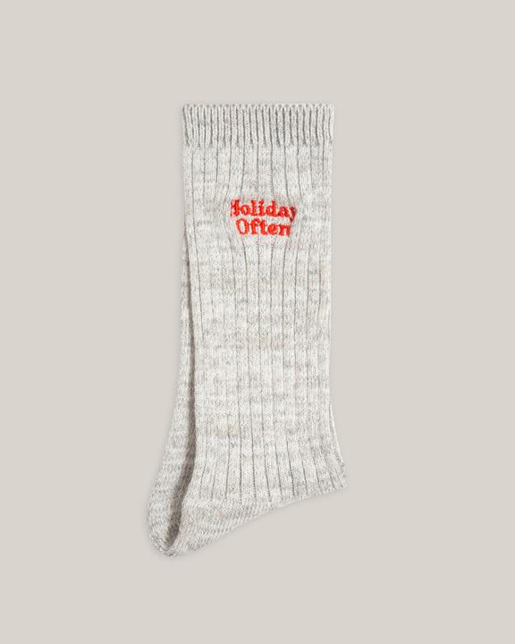 Ribbed Socks Holiday Off White 1
