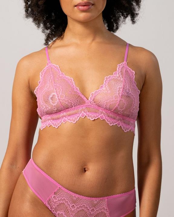 Triangle Bralette Candy Pink 1