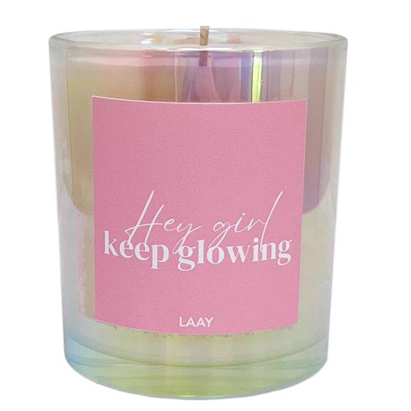 Scented Candle Hey Girl Keep Glowing 1