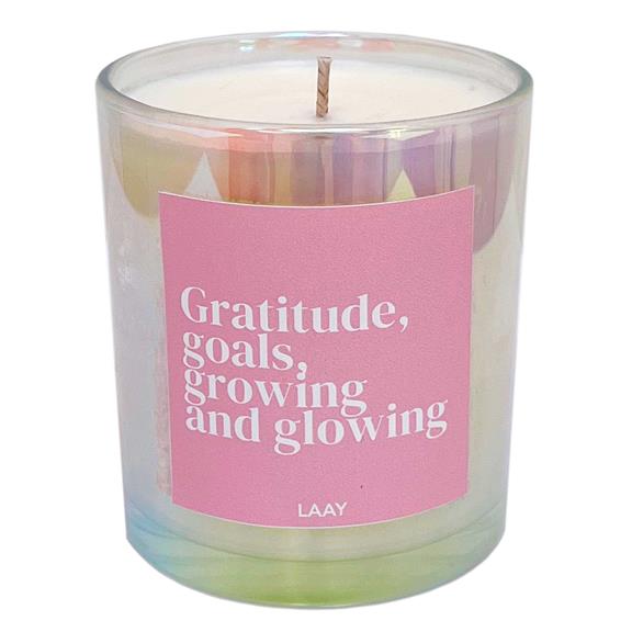 Scented Candle Gratitude,Goals,Growing And Glowing 1