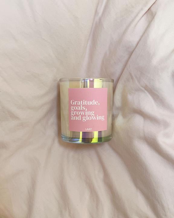 Scented Candle Gratitude,Goals,Growing And Glowing 3