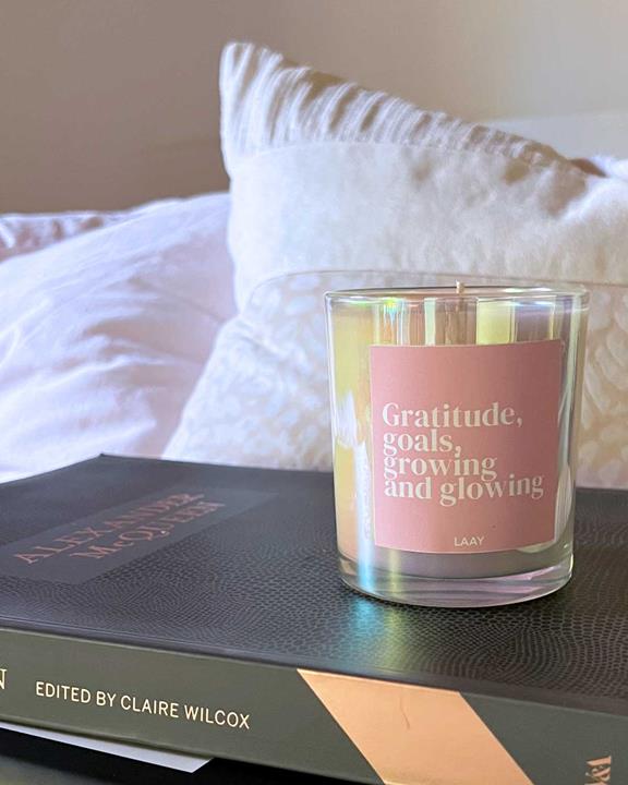 Scented Candle Gratitude,Goals,Growing And Glowing 4