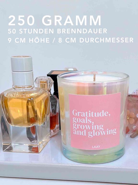 Scented Candle Gratitude,Goals,Growing And Glowing 6
