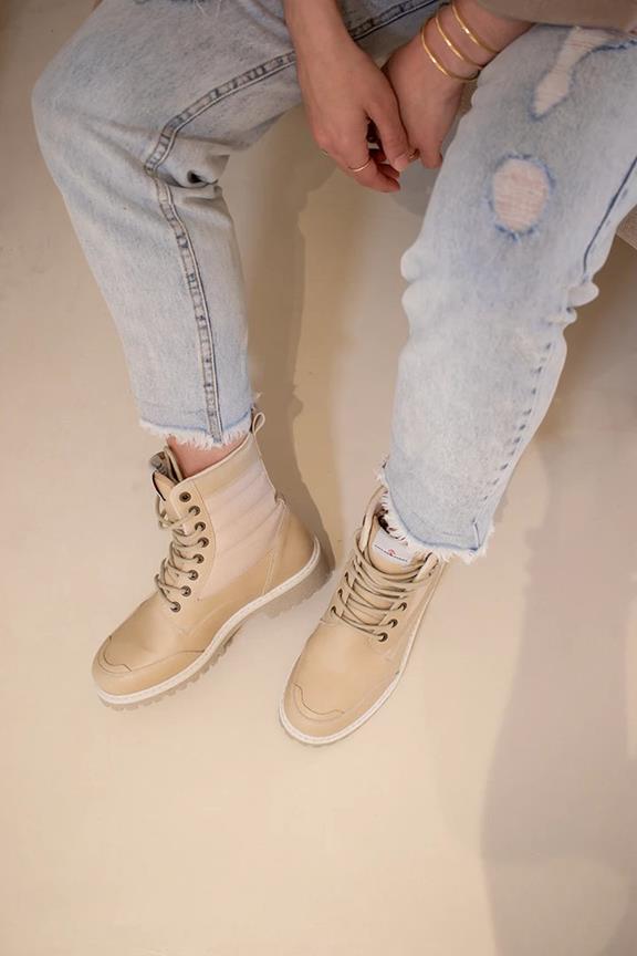 Beige Coco High Top Vegan Boots from Shop Like You Give a Damn
