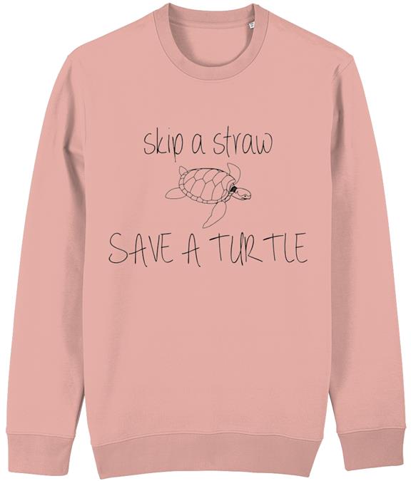 Sweater Unisex Turtle Crewneck Canyon Pink 1