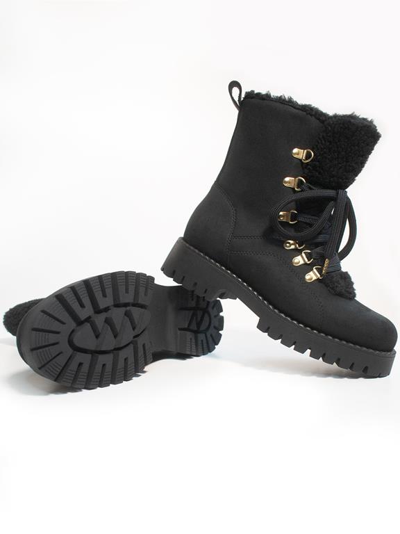Recycled Vegan Shearling Boots Black from Shop Like You Give a Damn