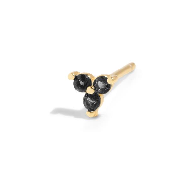 The Sally Stud Solid Gold Black 1