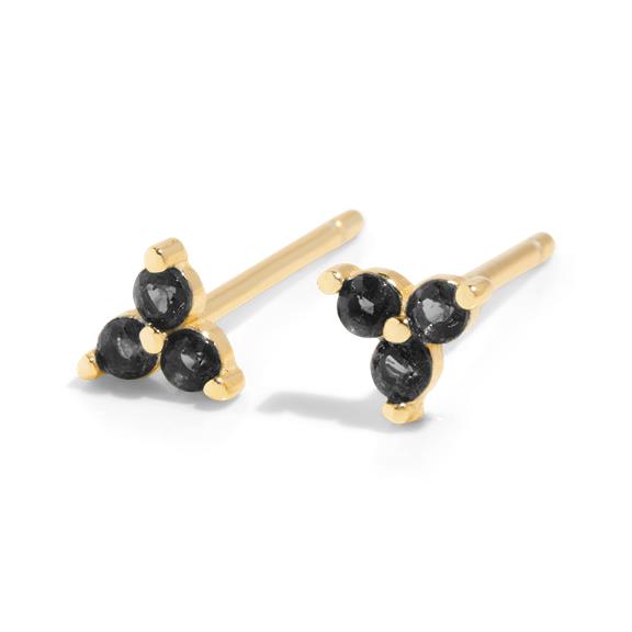 The Sally Stud Solid Gold Black 2