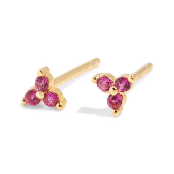 The Sally Stud Solid Gold Pink 4