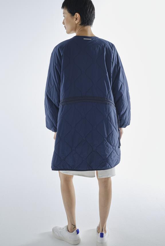 Siena Quilted Coat Faded Navy 4