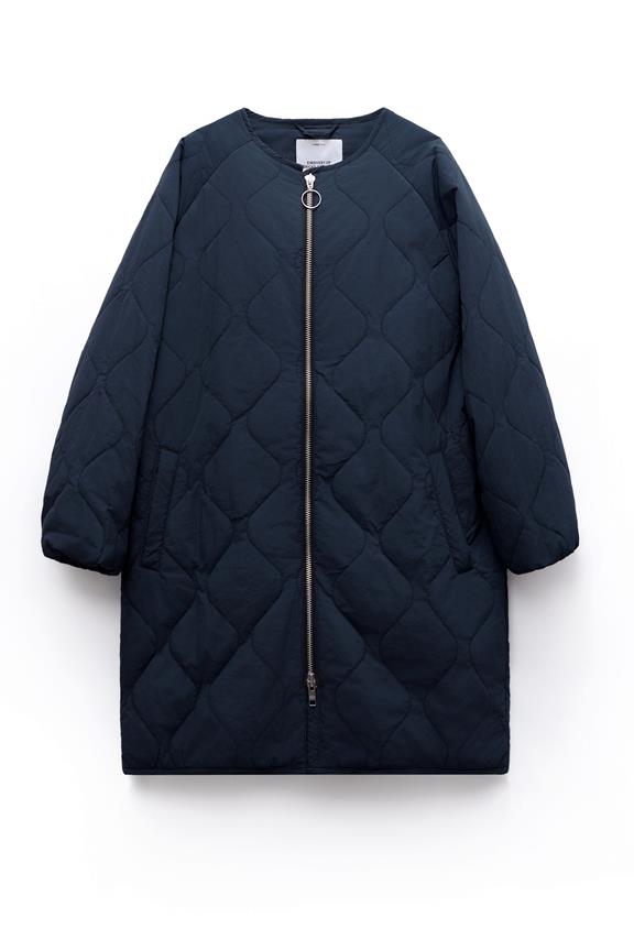 Siena Quilted Coat Faded Navy 15