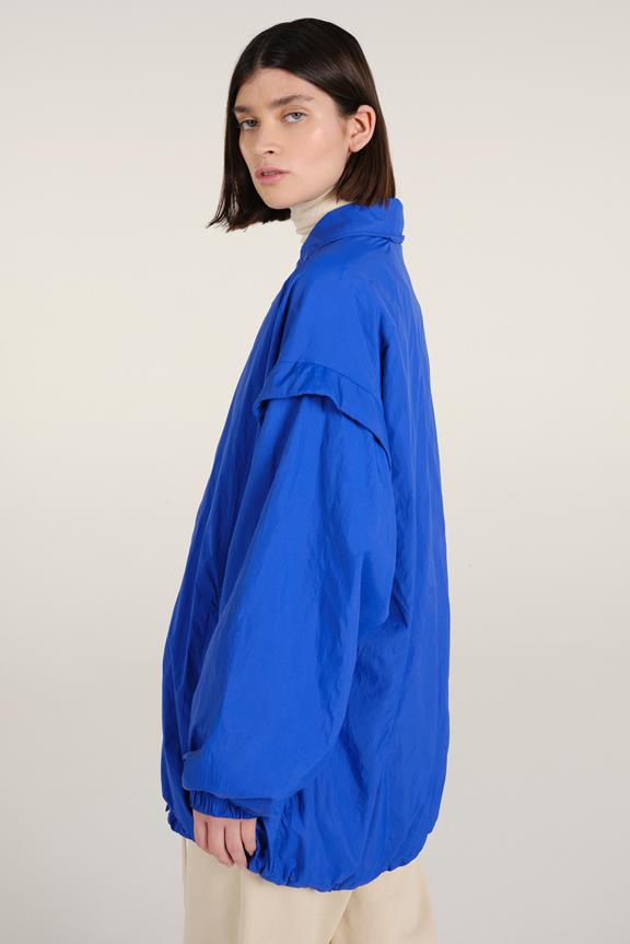 Lucca Coach Jacket Emb Blue from Shop Like You Give a Damn