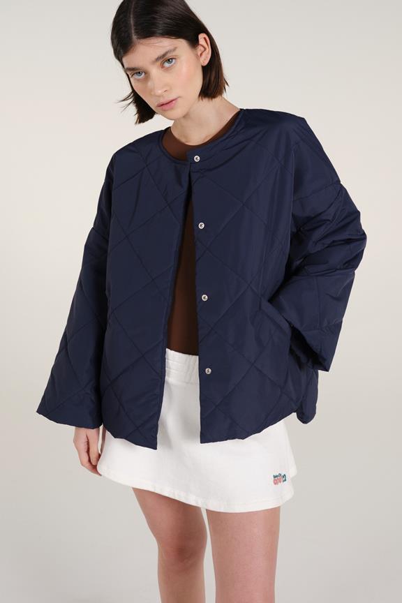 Monza Puffer Jacket Faded Navy from Shop Like You Give a Damn