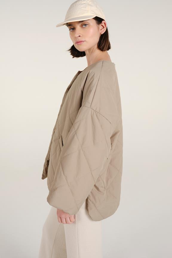 Monza Puffer Jacket Pale Olive from Shop Like You Give a Damn