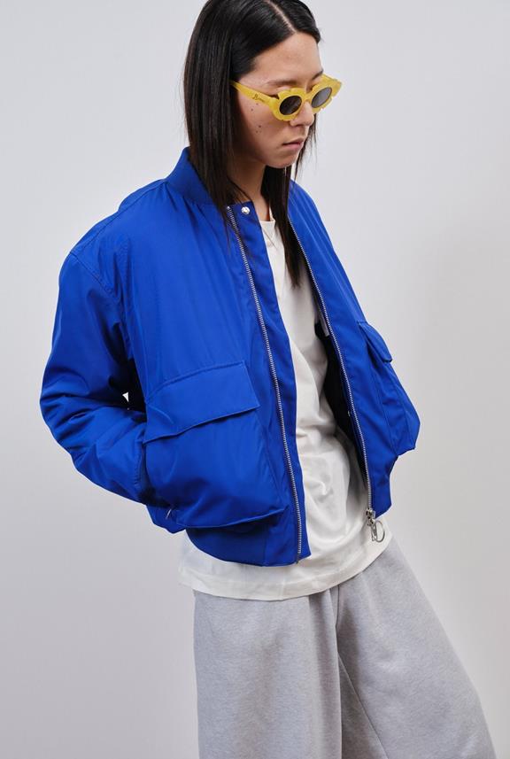 Mapes Bomber Jacket Emb Blue from Shop Like You Give a Damn