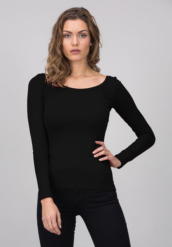 Long-Sleeved Shirt June Black from Shop Like You Give a Damn