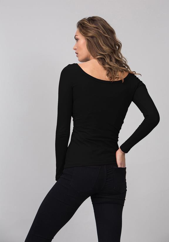 Long-Sleeved Shirt June Black from Shop Like You Give a Damn