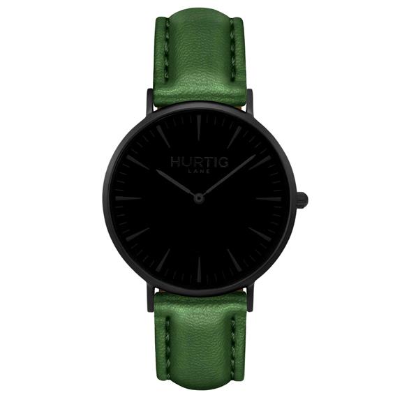 Horloge Mykonos Cactusleer Geheel Zwart En Groen 1
