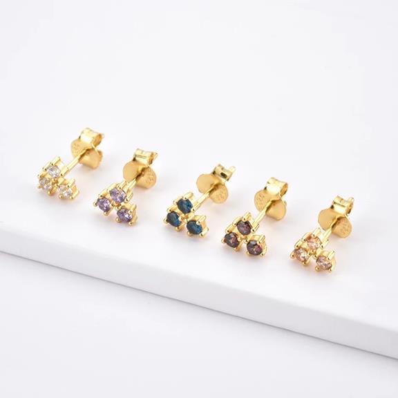 Earrings Vistosa Trio Gold Champagne from Shop Like You Give a Damn