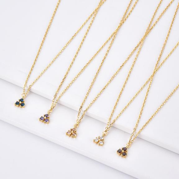 Ketting Vistosa Trio Goud Koffie Rhodoliet from Shop Like You Give a Damn