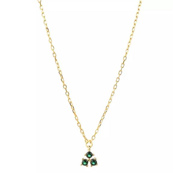Necklace Vistosa Trio Gold Emerald Green 1