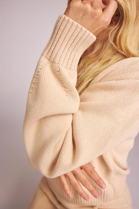 Knitted Sweater Cara Light Beige Nature 3