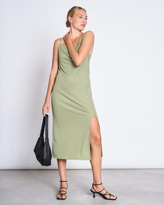 Midi Jurk Helen Pale Olive from Shop Like You Give a Damn