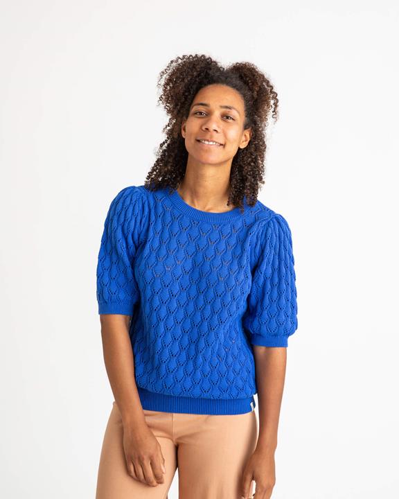 Sweater Knitted Cobalt Blue 1