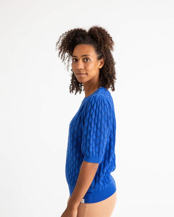 Sweater Knitted Cobalt Blue 5