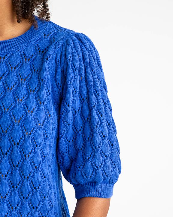 Sweater Knitted Cobalt Blue 7