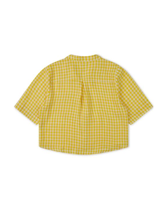 Blouse Collared Yellow Gingham 3