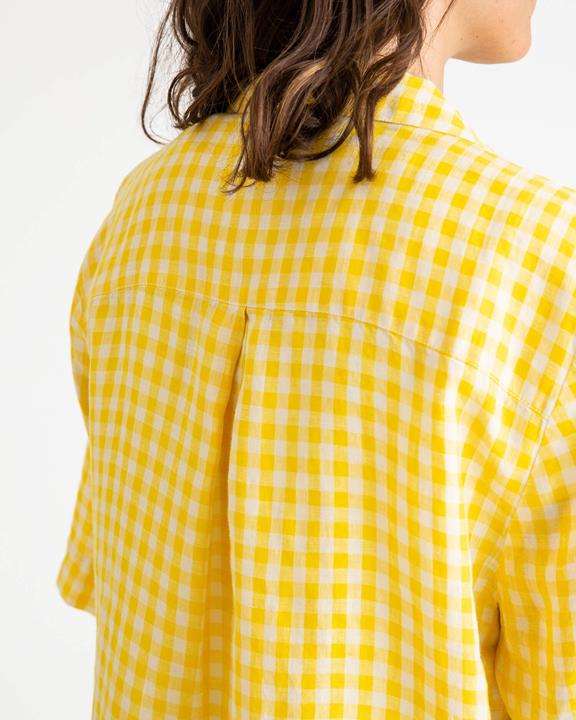 Blouse Collared Yellow Gingham 6