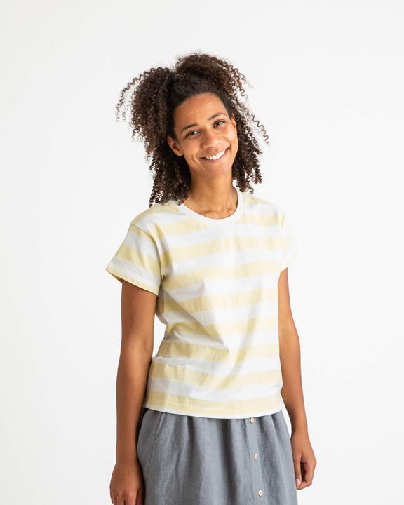  T-Shirt Essential Yellow Stripes 1