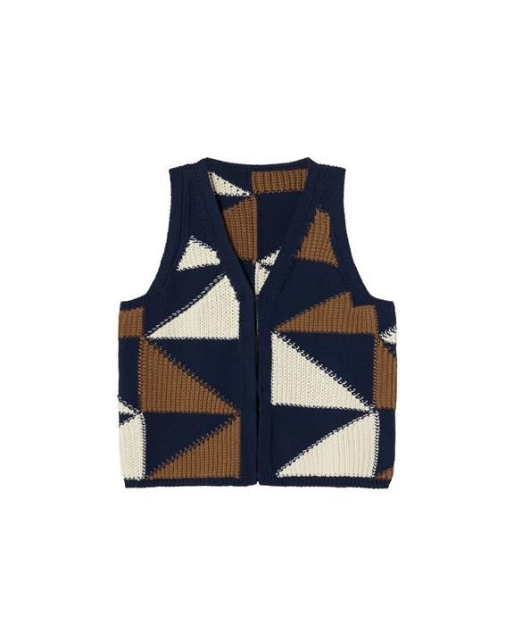 Knitted Vest Robbie Blue from Shop Like You Give a Damn
