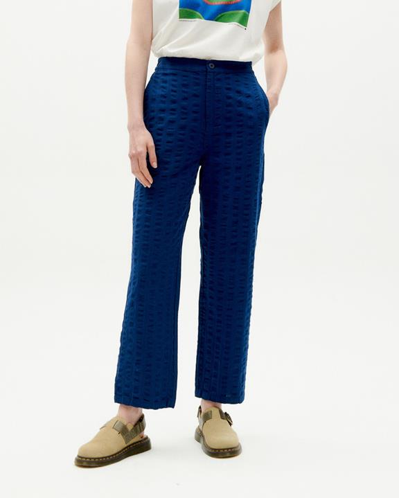 Pants Mariam Seersucker  Blue from Shop Like You Give a Damn
