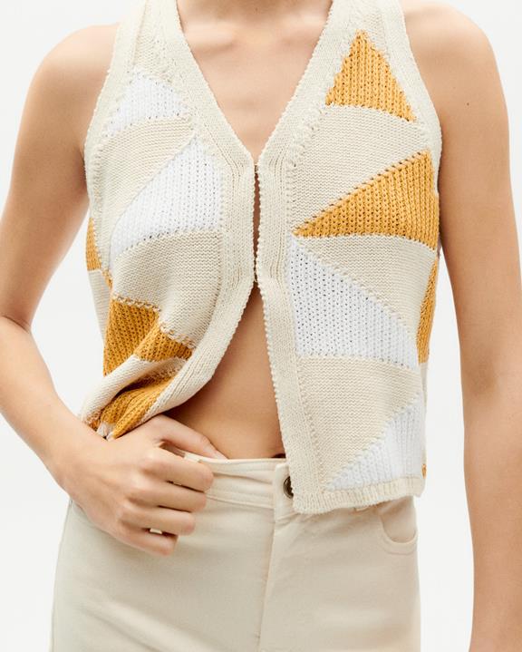 Knitted Vest Robbie Yellow from Shop Like You Give a Damn
