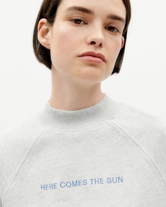 Sweatshirt Here Comes The Sun Gray from Shop Like You Give a Damn