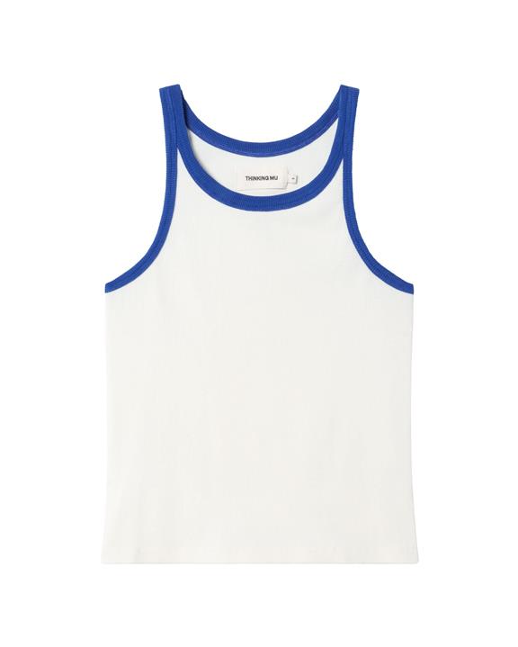 Top Harriet Contrast Blauw Wit from Shop Like You Give a Damn