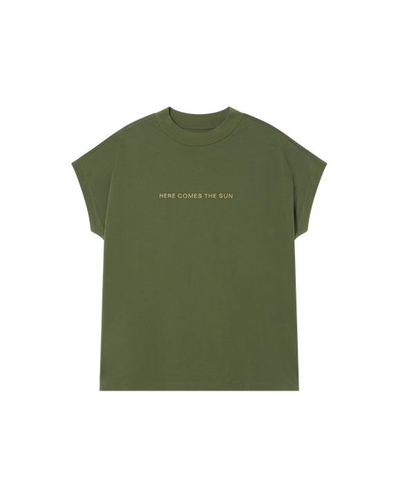 T-Shirt Here Comes The Sun Green from Shop Like You Give a Damn